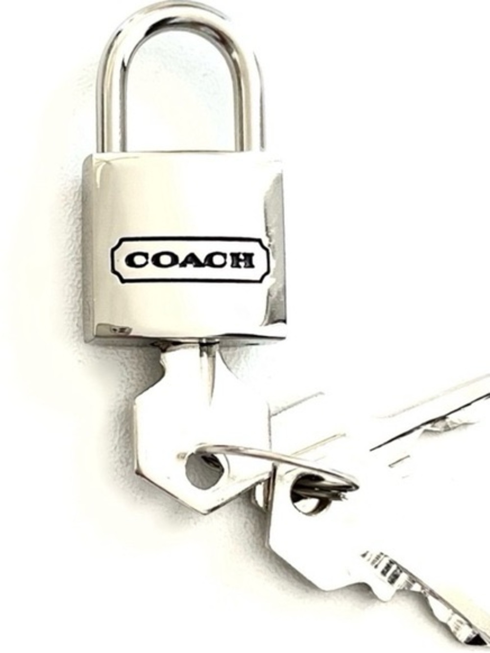 Coach Silver Padlock Key Charm - Picture 1 of 1